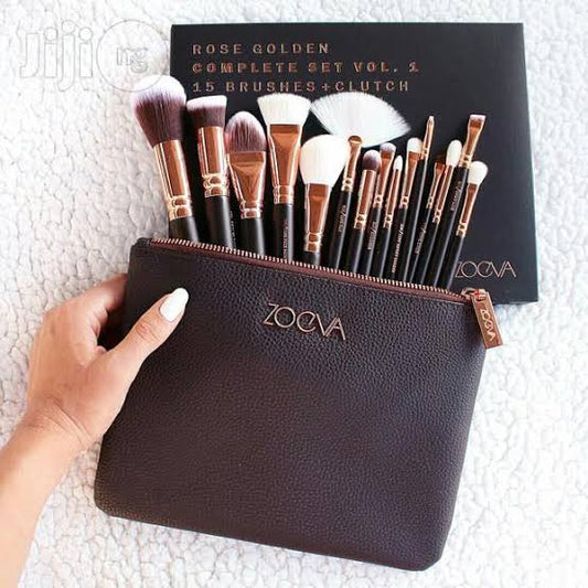 Zoeva 15 Piece Makeup Brushes With Pouch - UMart786