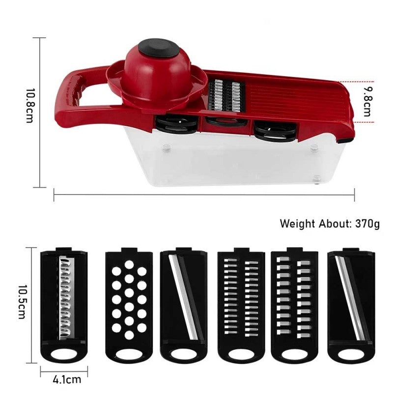 High Quality 10 In 1 Mandoline Slicer Vegetable Grater, Cutter with Stainless Steel Blades - UMart786