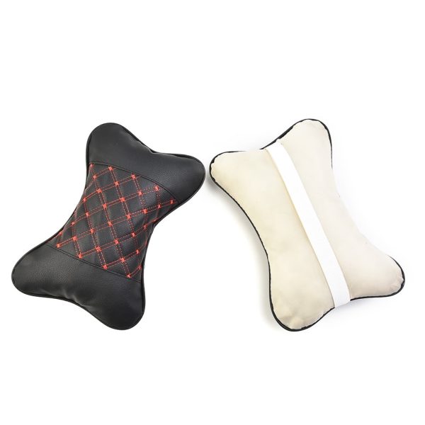 2pcs Car Neck Pillow Soft Breathable Cushion Headrest Pillow Pad(random color )