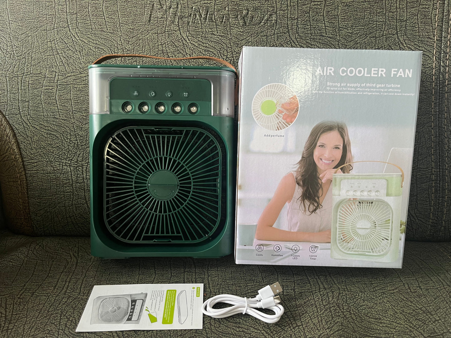 Desktop Electric Fan Air Cooler Water Cooling Spray Fan Portable Air Conditioner USB Humidification Fan Mini Air Humidifier - UMart786