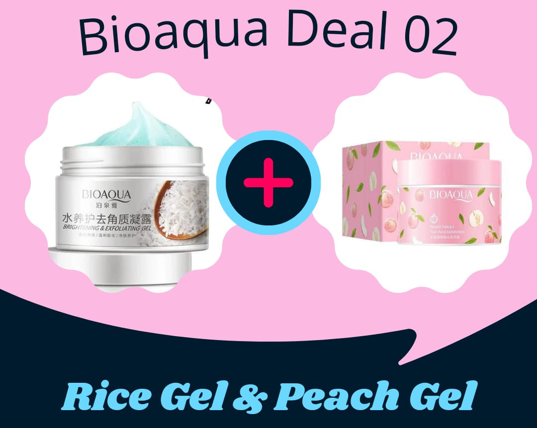 ( Bioaqua deal 02 )Bioaqua Rice Gel and Peach Gel Extract Acid Exfoliating Face Gel Cream (140g) - UMart786