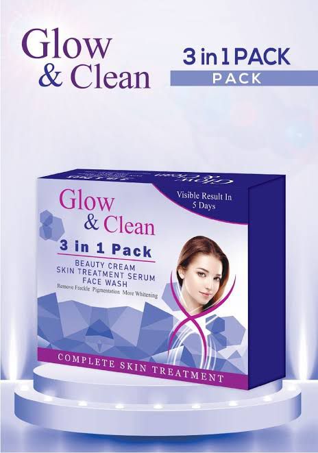 3 in 1 Glow & Clean Kit ( Cream, Serum, Face wash)