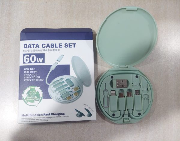 (5 in 1 ) DATA CABLE SET (random colors) - UMart786