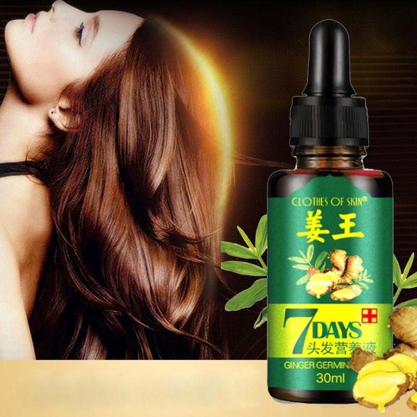 7 Day Ginger Germinal Oil Hair Nutrient Solution Hair Growth Essence Liquid Fast Natural Hair Loss Treatment Hair Care (30ml)