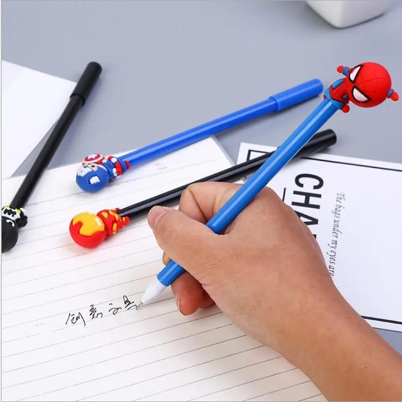 Cute Tumbler Super Hero Design Pen (Random Design) - UMart786