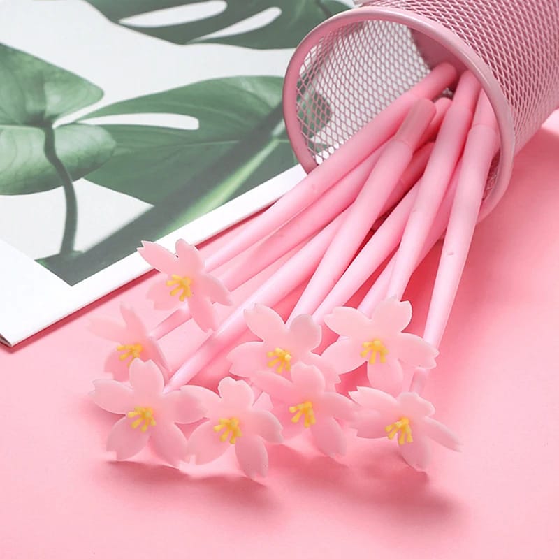 Lovely Flower shaped Gel-Pen (Random Design) - UMart786