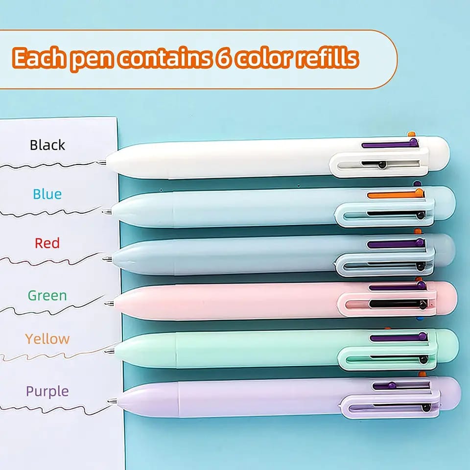 Creative Multicolor 6 in 1 Pen - UMart786