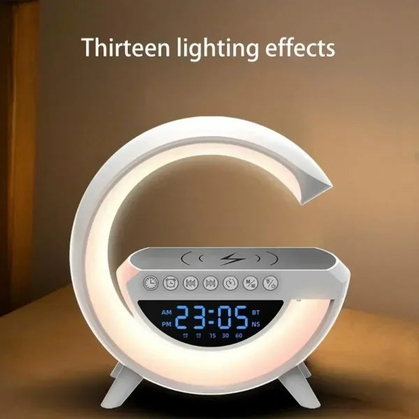 Bt- 3401 G lamp Multi-functional Bluetooth Led Lamp  and Clock Display Speaker with 15 W wireless charging