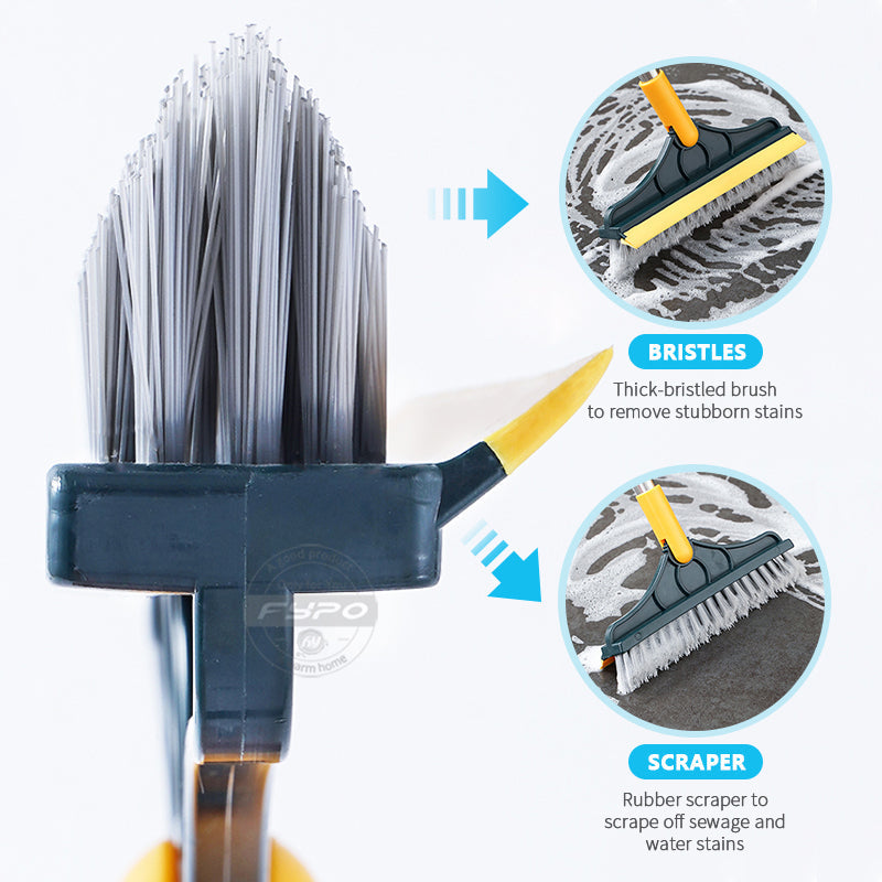 2 In 1 Floor Scrub Cleaning Brush With Removable Long Handle. - UMart786