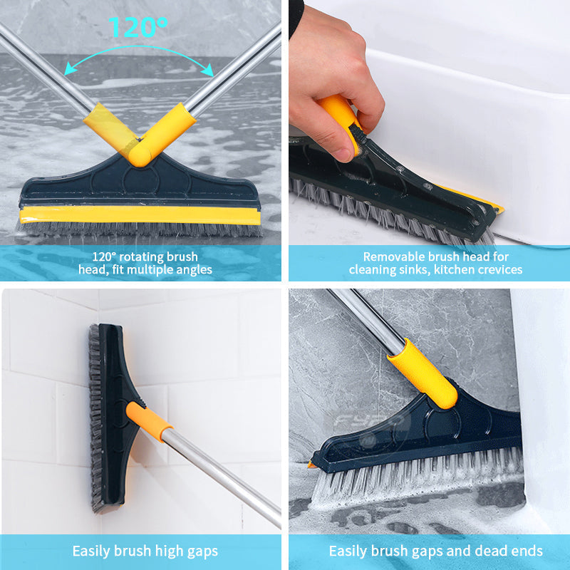 2 In 1 Floor Scrub Cleaning Brush With Removable Long Handle. - UMart786