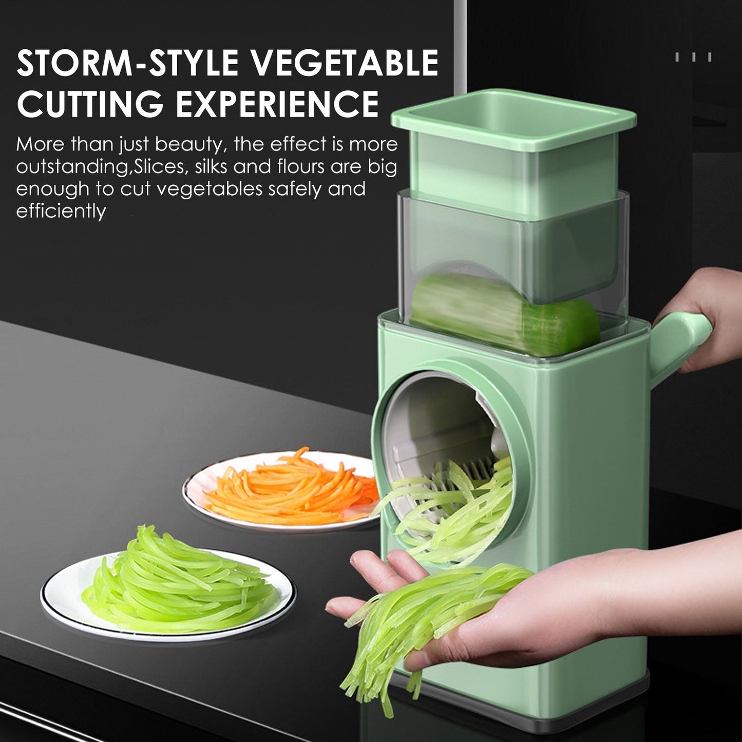 Multi-function Hand Rotary Vegetable Cutter. - UMart786