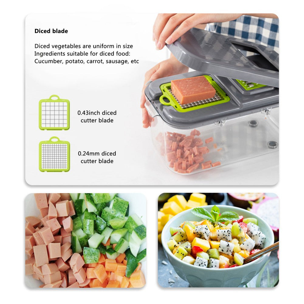 22Pcs-set Multifunctional Vegetable Cutter Kitchen Accessories. - UMart786