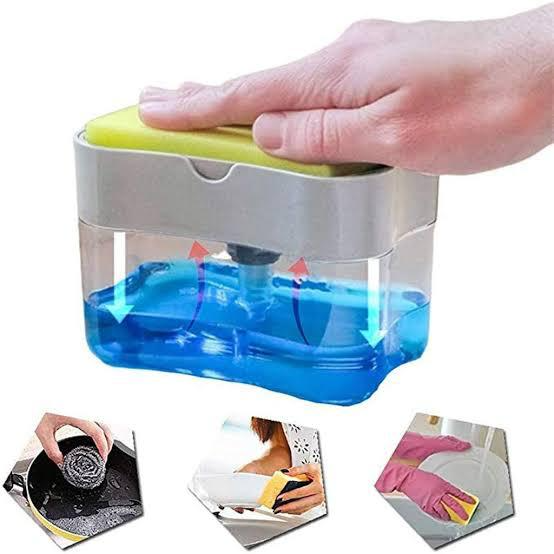 2-in-1 Pump Soap Dispenser and Sponge Caddy. - UMart786