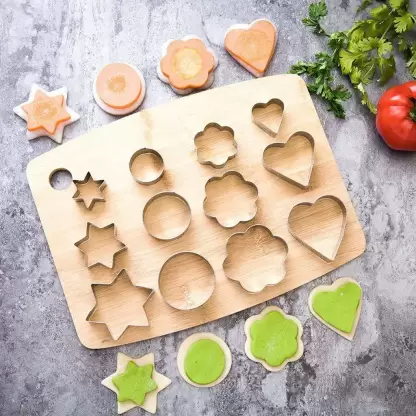 Cookie Cutters Shapes Baking Set12PCS Flower, Round, Heart, Star Shape. - UMart786