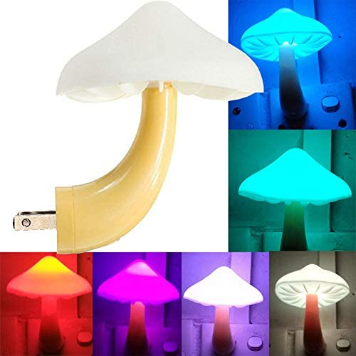 Sensor LED Night Light Plug in Lamp Mushroom Night Light 7-Color Changing Magic Mini Pretty Mushroom-Shaped Night Lights for Adults Kids NightLight - UMart786