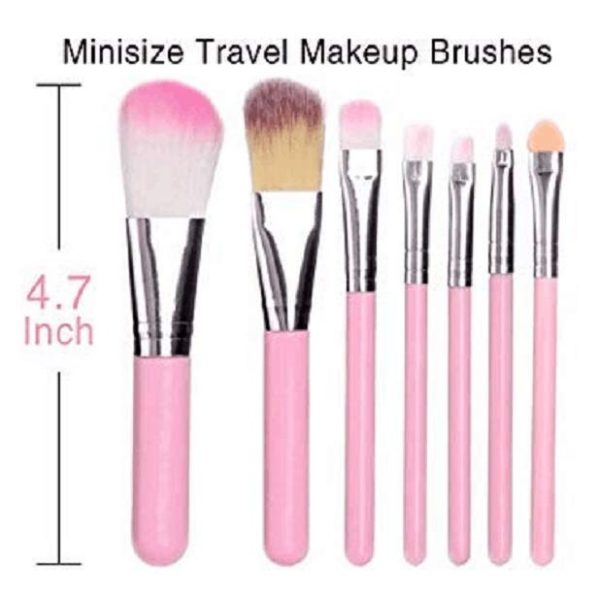 Hello Kitty Set of 7 Pieces Complete Makeup Mini Brush Kit with a Storage  Box