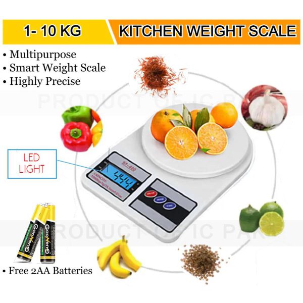 Imported Battery Operated Digital Weight Machine 10kg Digital Kitchen Scale Mini Weight Machine Weight Scale Vegetable Dry Fruit Scales Portable Liquid Kitchen