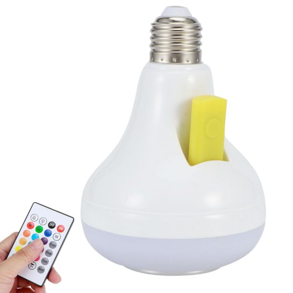 Smart LED Light Bulb with Built-in Bluetooth Speaker and Remote Control