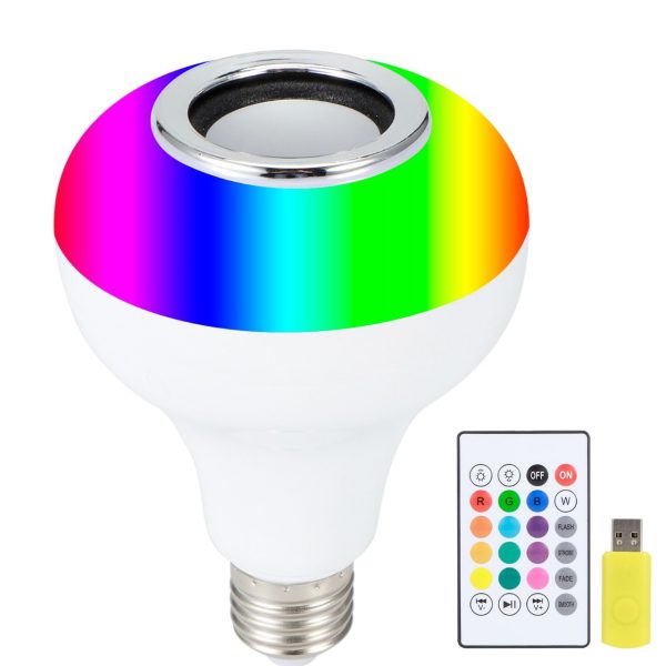 Smart LED Light Bulb with Built-in Bluetooth Speaker and Remote Control