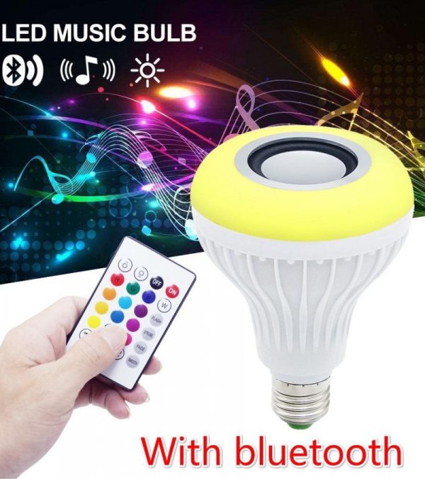 Smart LED Light Bulb with Built-in Bluetooth Speaker and Remote Control