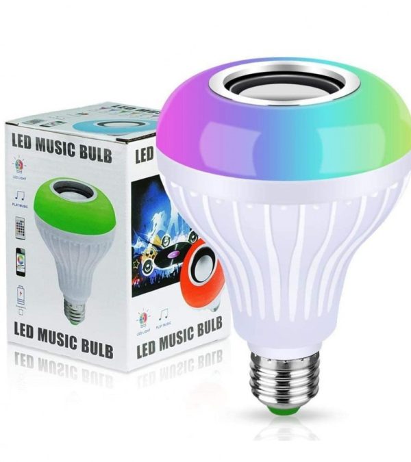 Smart LED Light Bulb with Built-in Bluetooth Speaker and Remote Control