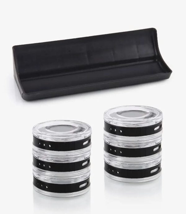 Set of 6 - Cylindrical Spice Containers Kitchen set